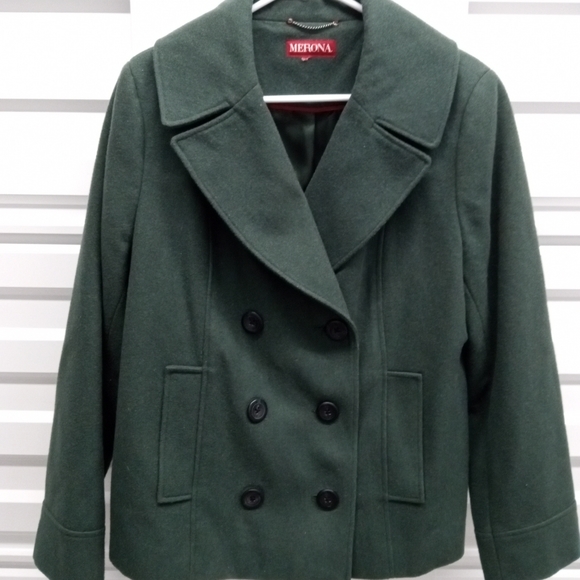 Merona green woolblend jacket - Picture 1 of 8